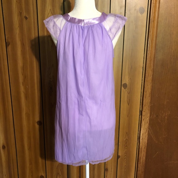 Lavender Nylon/Chiffon Nightgown - Picture 5 of 9